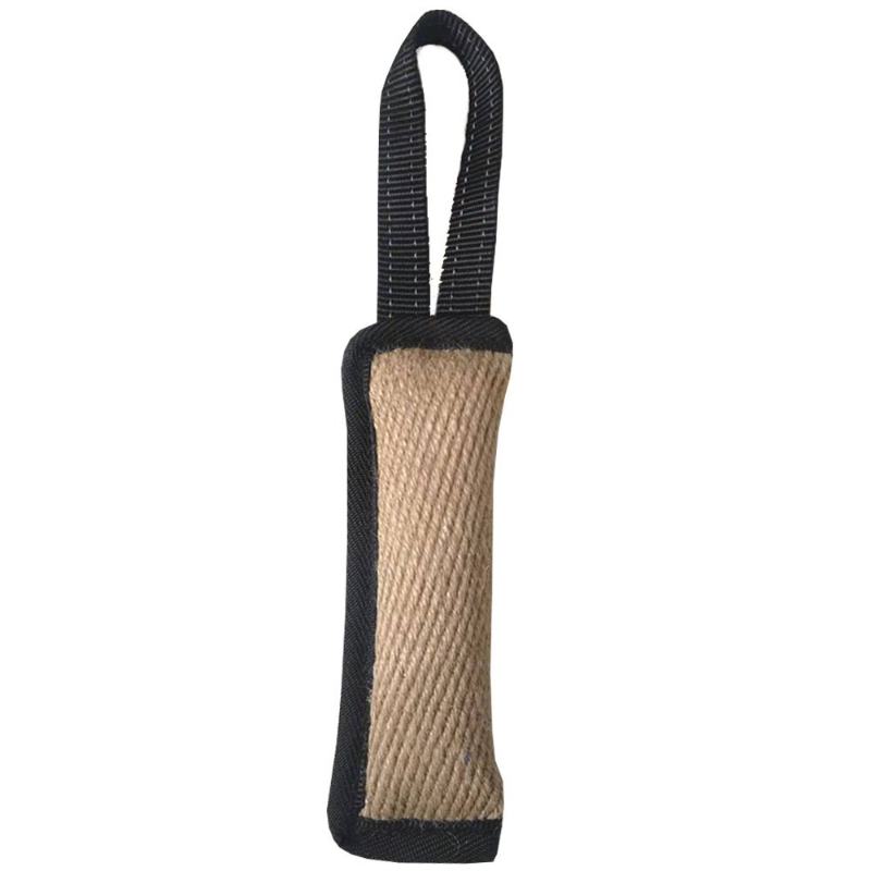 Interactive Squeaky Plush Dog Toy - Dog Training Bite Tug Toy, Jute
