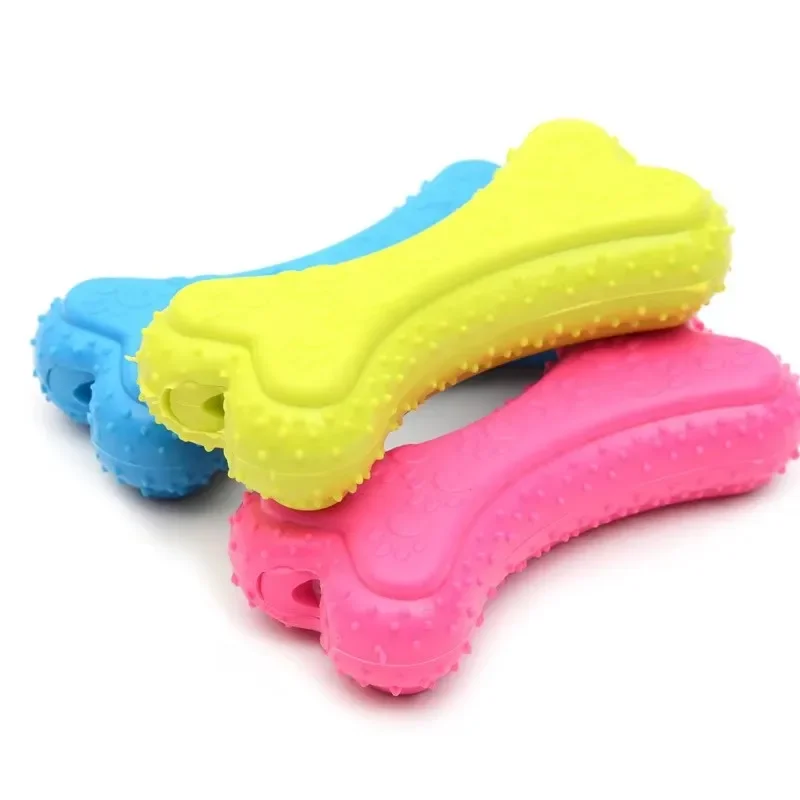 Durable Spiky Rubber Bone Dog  - Teeth Cleaning Dog Chew Bone ulasan dan harga