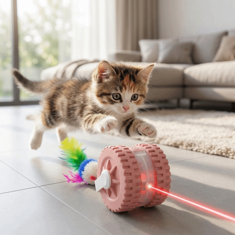With Mouse Tail Infrared Laser - Automatic Moving Dog Ball ulasan dan harga